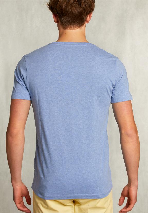 Normal Fit Basic T-Shirt Blue Gin Mel - Bleu