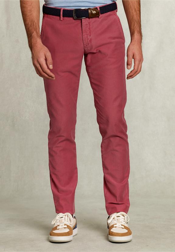 Slim Fit Cotton Chino Amaranth - Rose