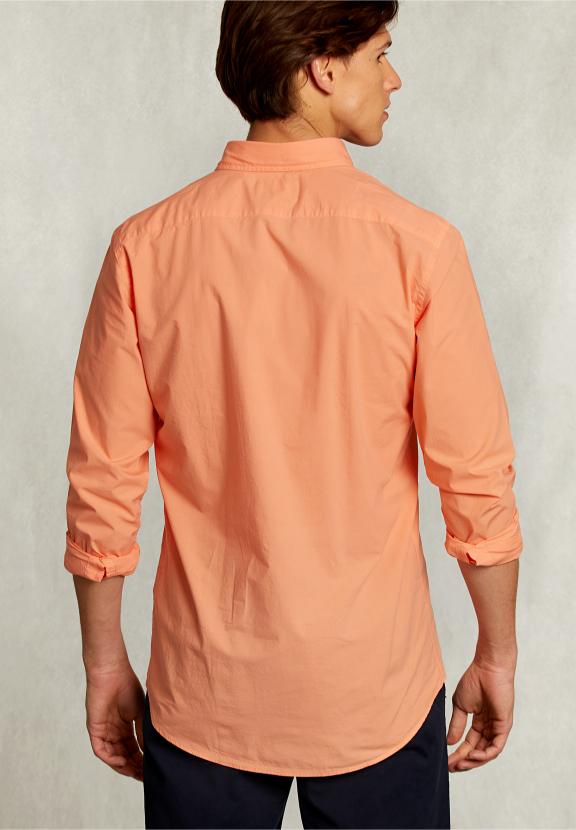 Custom Fit Poplin Shirt Lobster - Orange