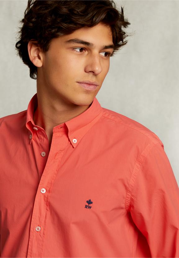 Custom Fit Poplin Shirt Rose - Rose