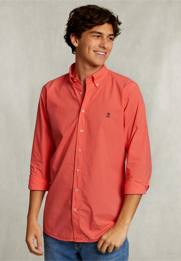 Custom Fit Poplin Shirt Rose - Rose