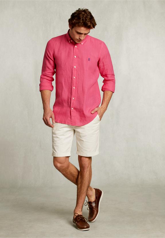 Custom Fit Linen Shirt Bonheur - Rose