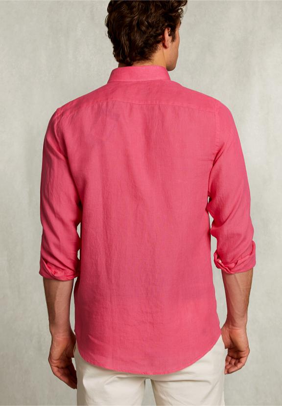 Custom Fit Linen Shirt Bonheur - Rose