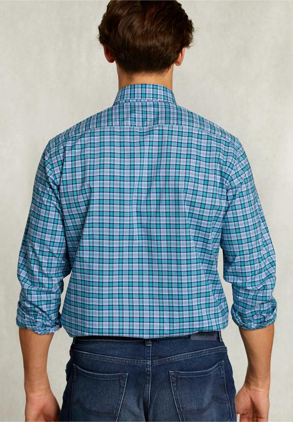 Custom Fit Checked Shirt - Vert