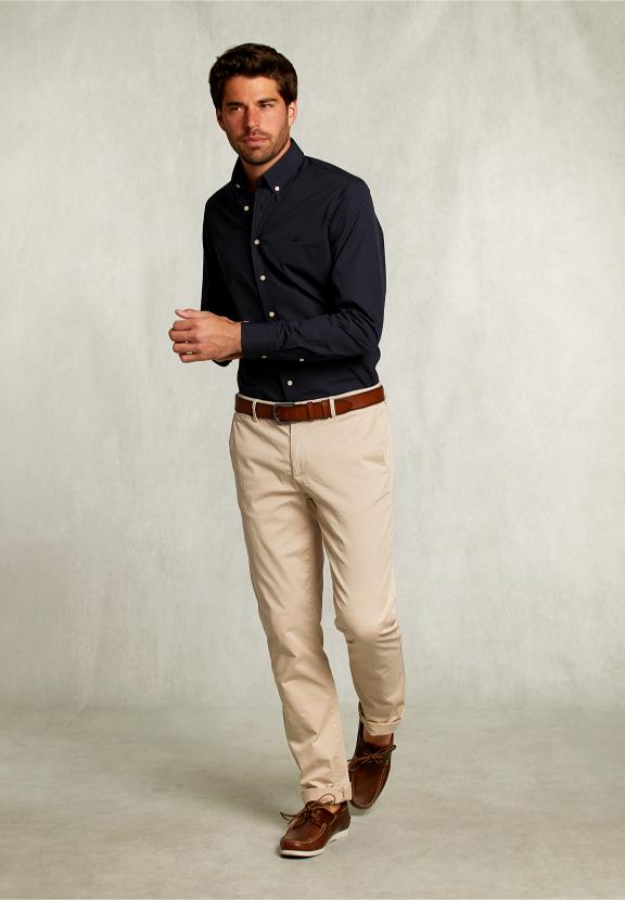 Custom Fit Uni Shirt Blue - Bleu