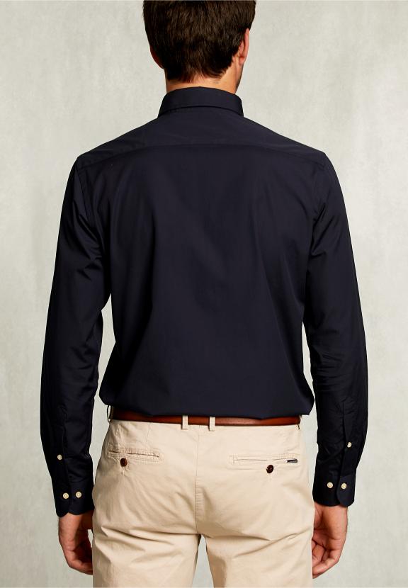 Custom Fit Uni Shirt Blue - Bleu