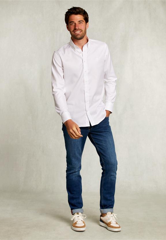 Custom Fit Uni Shirt White - Blanc