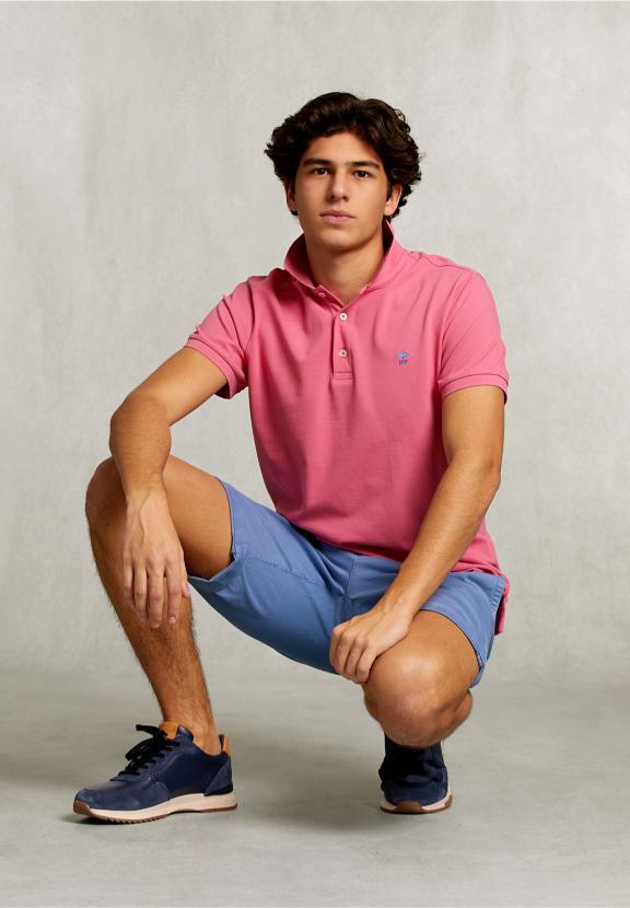 Custom Fit Pima Cotton Polo Bonheur - Rose