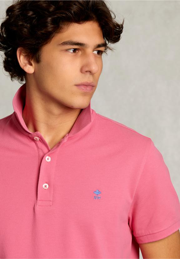 Custom Fit Pima Cotton Polo Bonheur - Rose