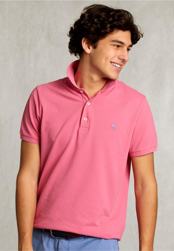 Custom Fit Pima Cotton Polo Bonheur - Rose