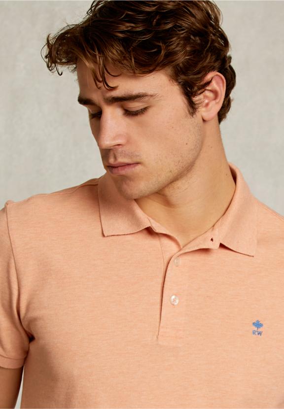 Custom Fit Pima Cotton Polo Tsavo Mix - Orange