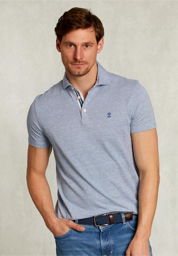 Custom Fit Cotton Polo Mombasa - Bleu