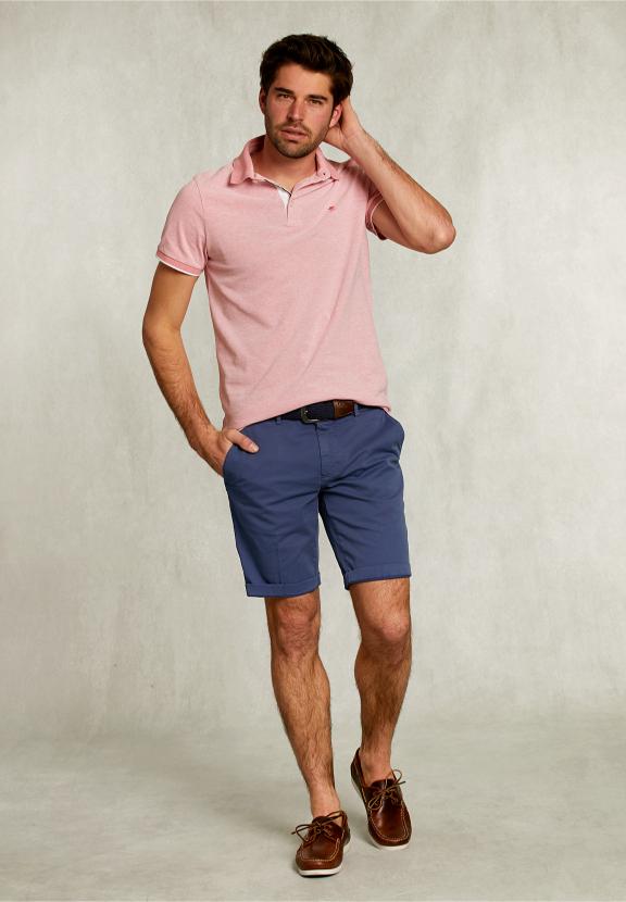 Custom Fit Cotton Polo Lt Bellini Mix - Orange
