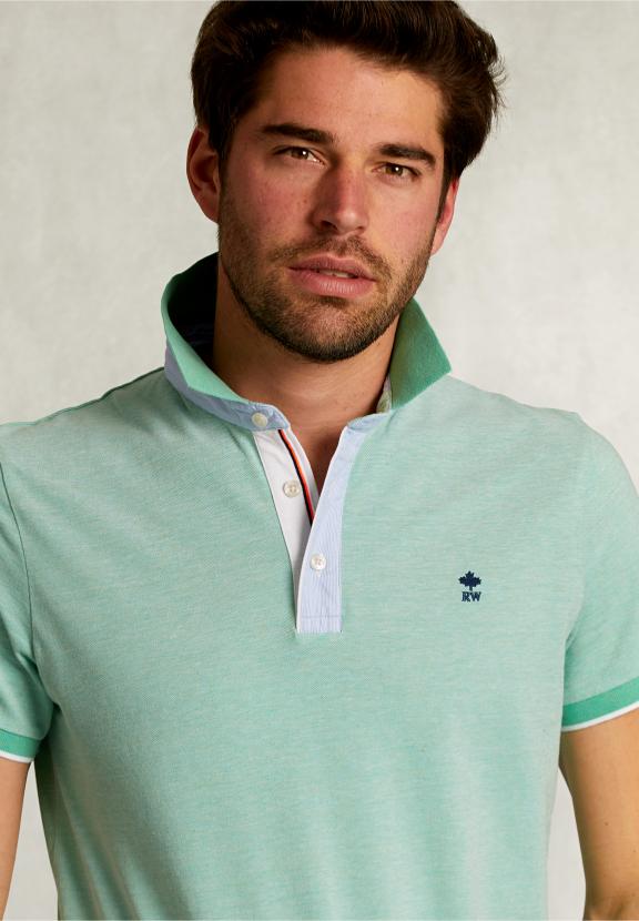 Custom Fit Cotton Polo Citrus Mix - Vert