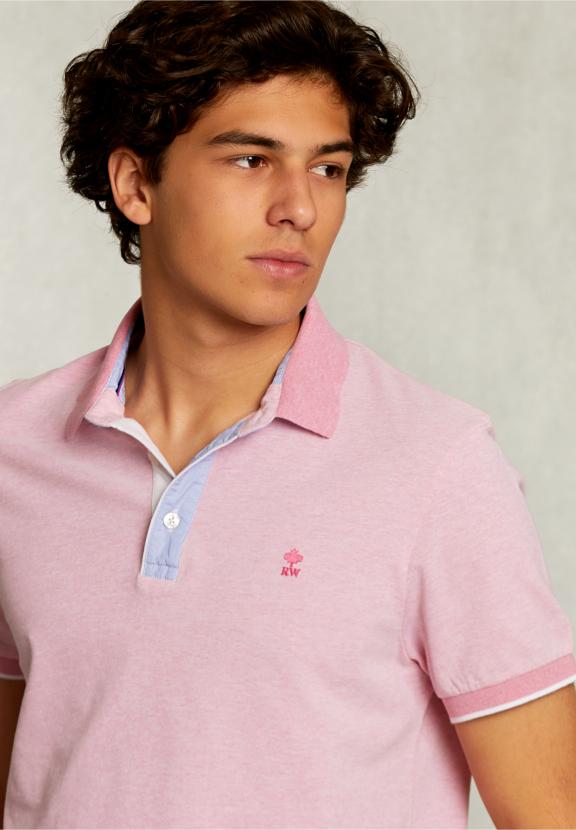 Custom Fit Cotton Polo Dark Sugar Mix - Rose