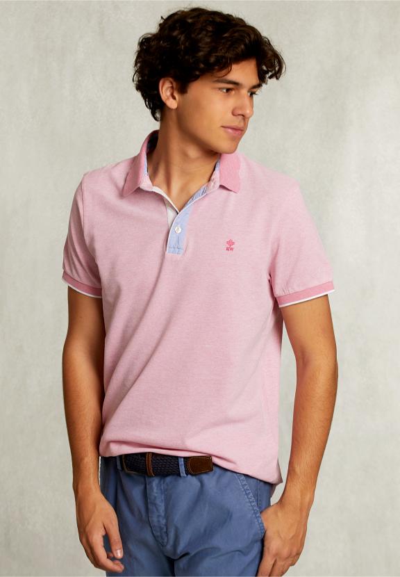 Custom Fit Cotton Polo Dark Sugar Mix - Rose