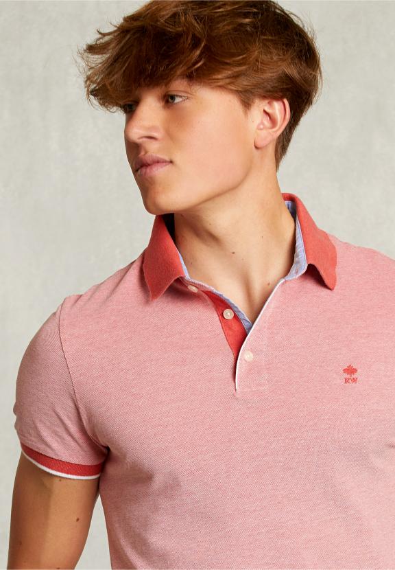 Custom Fit Cotton Polo Dark Cosmopolitan Mix - Rose