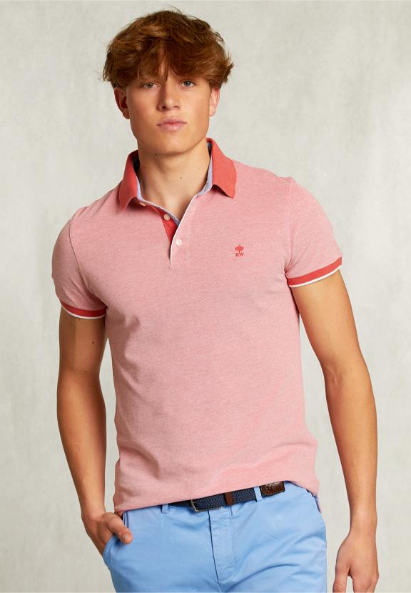 Custom Fit Cotton Polo Dark Cosmopolitan Mix - Rose