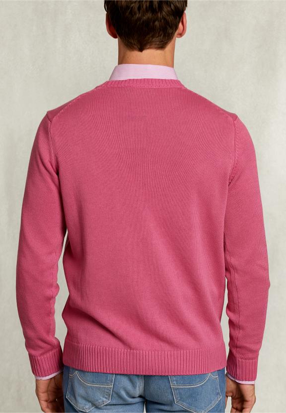 Custom Fit Soft Cotton Sweater Amaranth - Rose