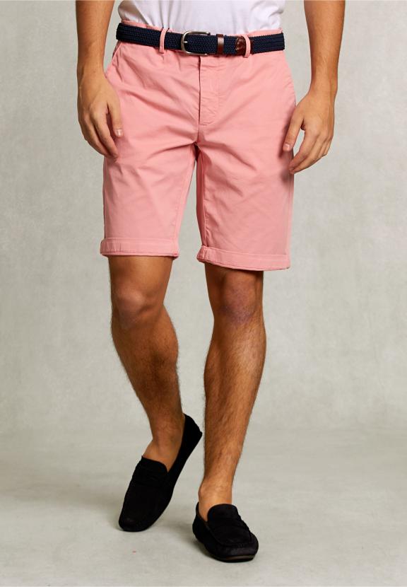 Cotton Chino Short Peach - Orange