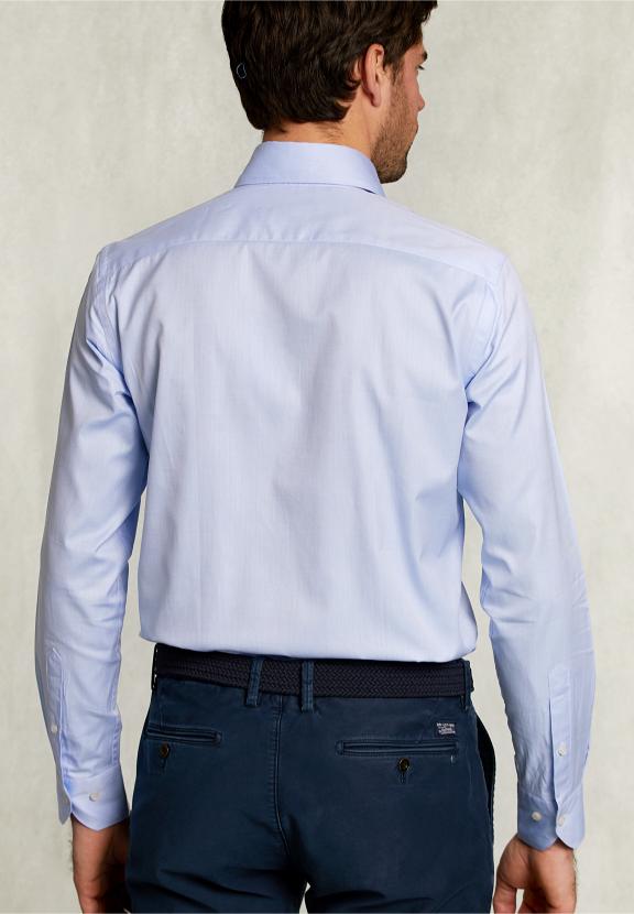 Custom Fit Uni Shirt Blue - Blanc