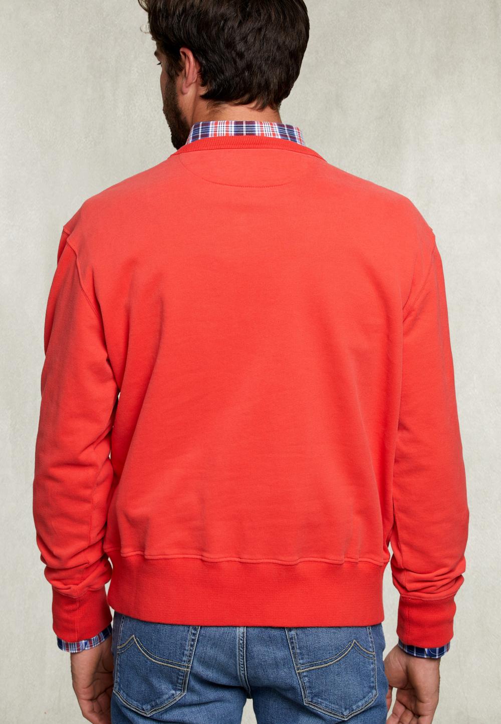 Basic Crew Neck Sweater Coral - Rouge