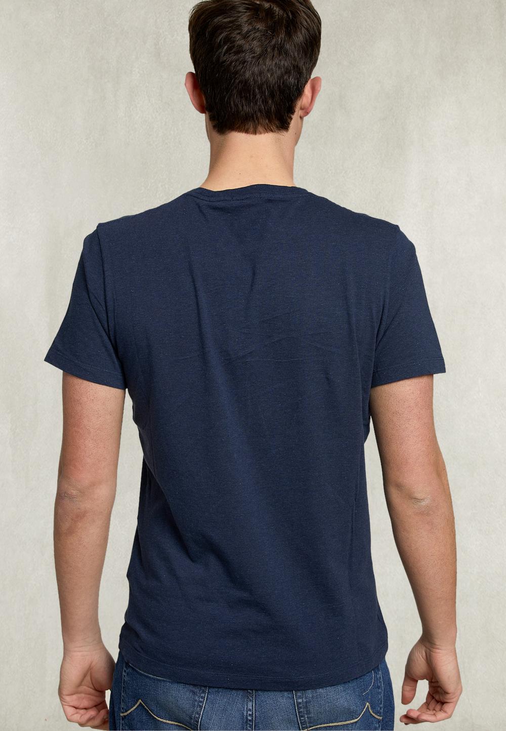 Custom Fit Pima Cotton T-Shirt With Pocket Urban Mix - Bleu