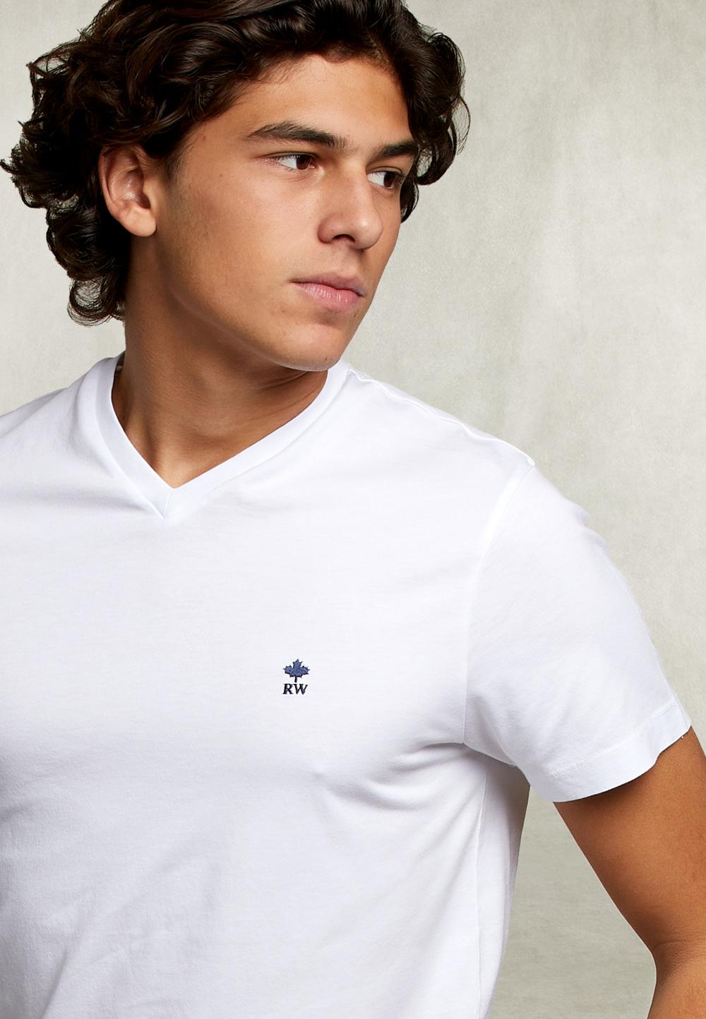 Slim Fit Pima Cotton T-Shirt White - Blanc