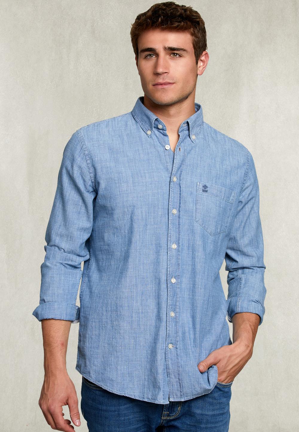 Slim Fit Jeans Shirt Bleach - Denim