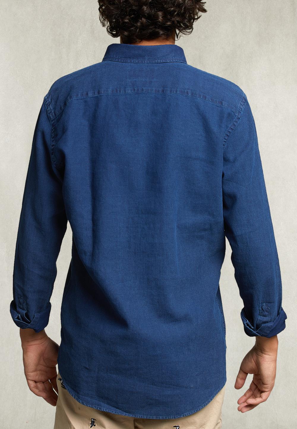 Custom Fit Shirt Blue - Bleu