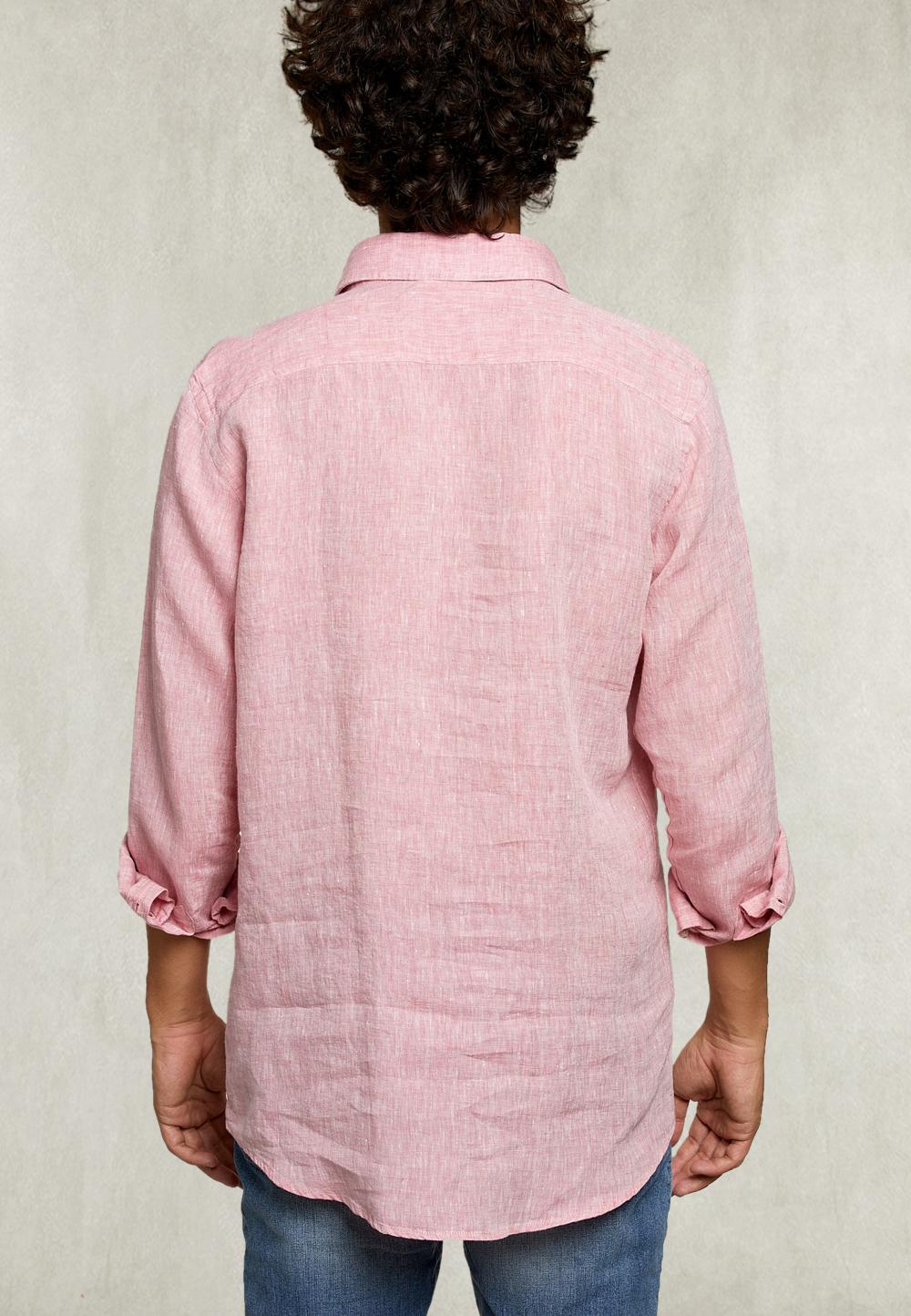 Custom Fit Linen Shirt Peach - Rose