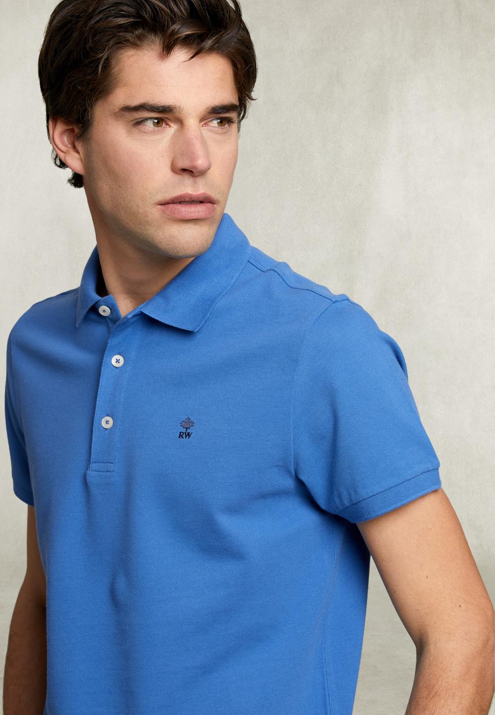 Custom Fit Pima Cotton Polo Blue Bird - Bleu