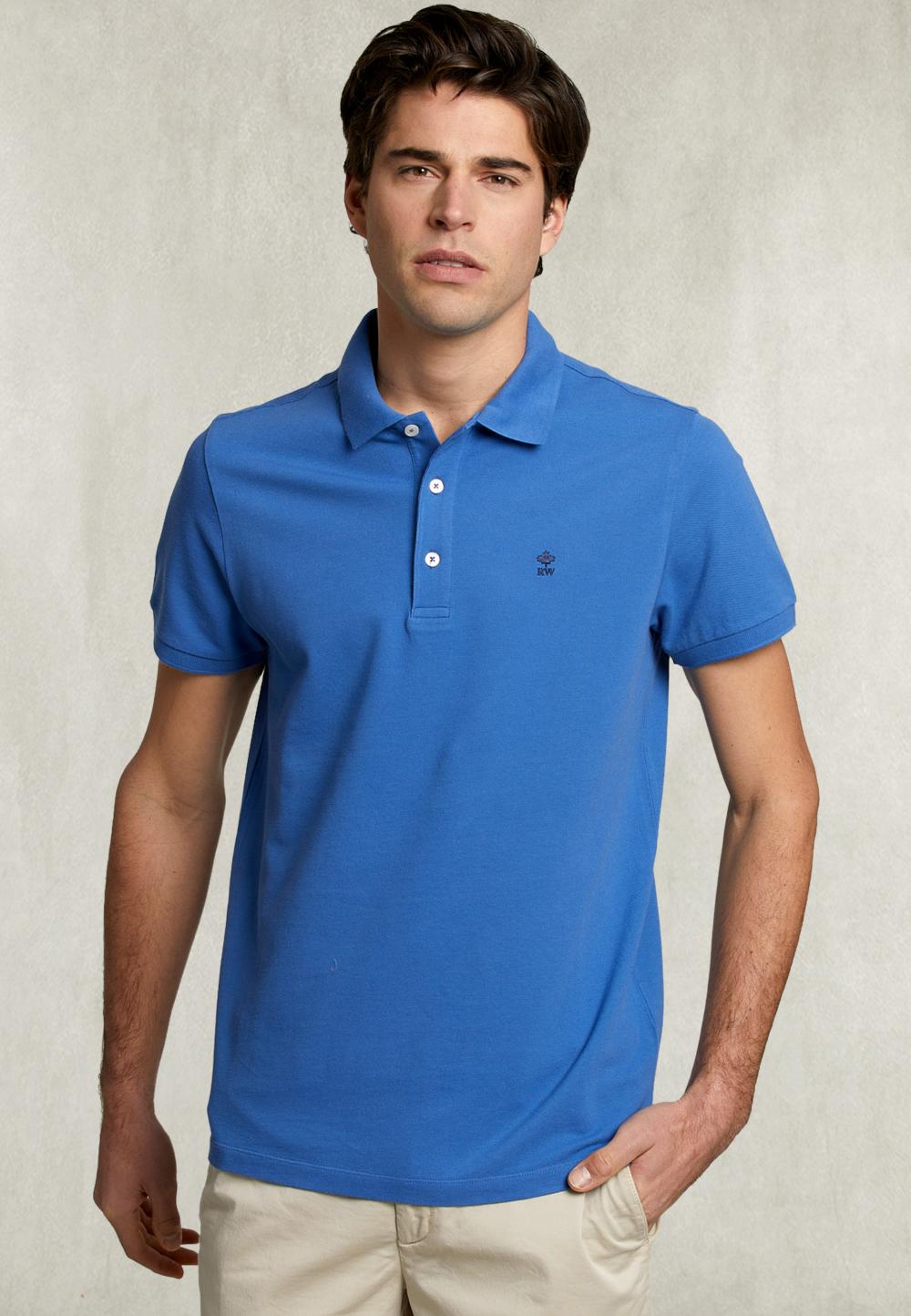Custom Fit Pima Cotton Polo Blue Bird - Bleu