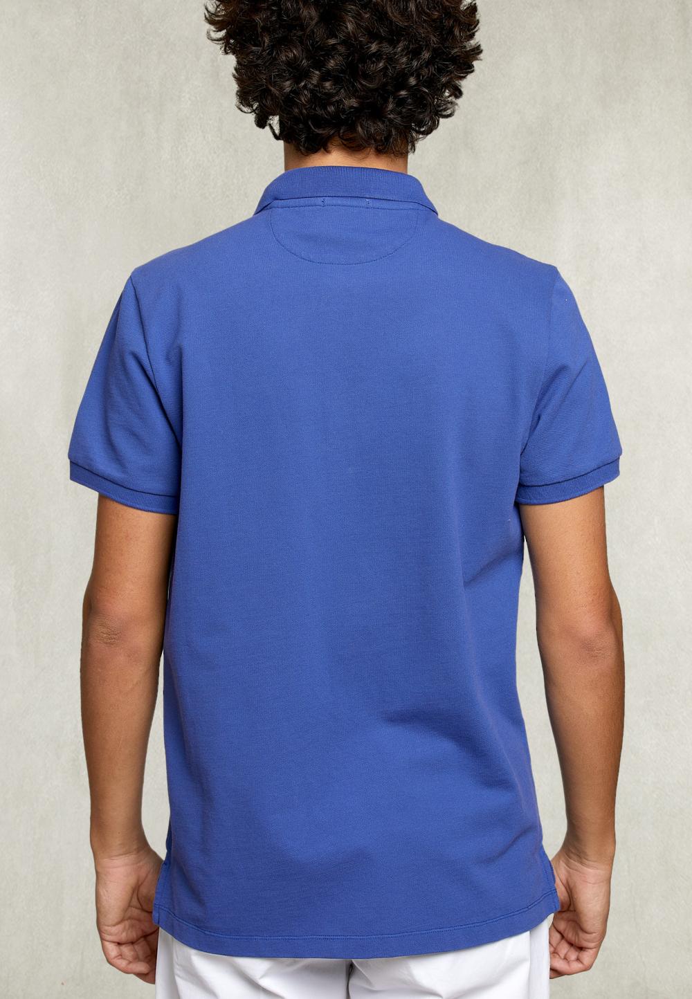 Custom Fit Pima Cotton Polo Toeareg - Bleu