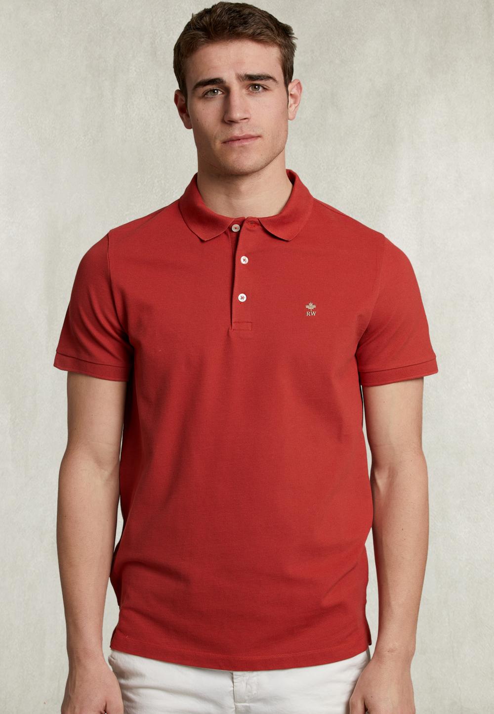 Custom Fit Pima Cotton Polo Terra - Rouge