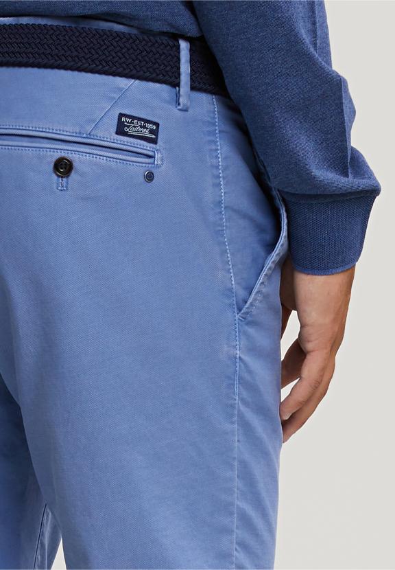 Slim Fit Basic Chino Pants Colorado Blue - Bleu