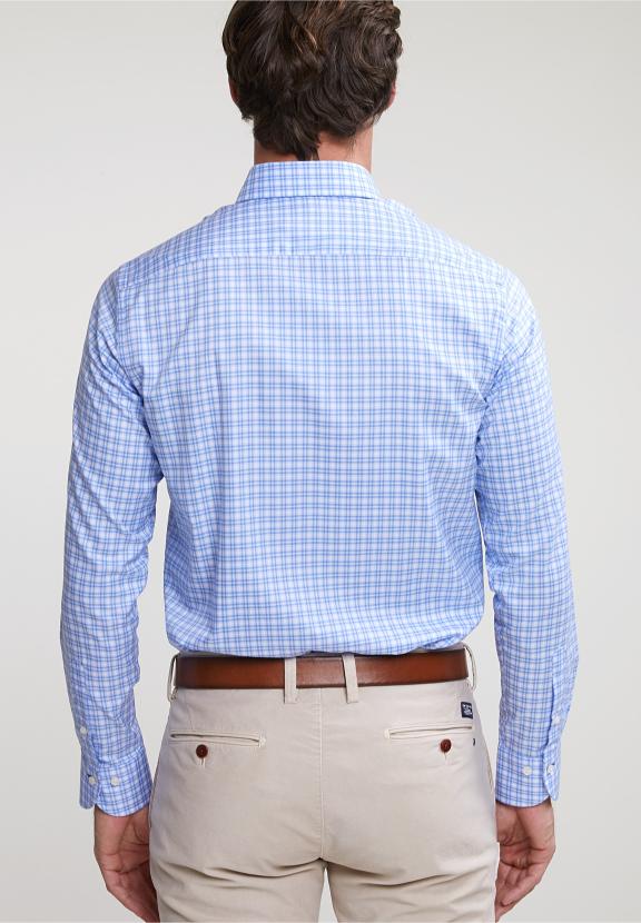 Custom Fit Checked Shirt Blue/White - Multi