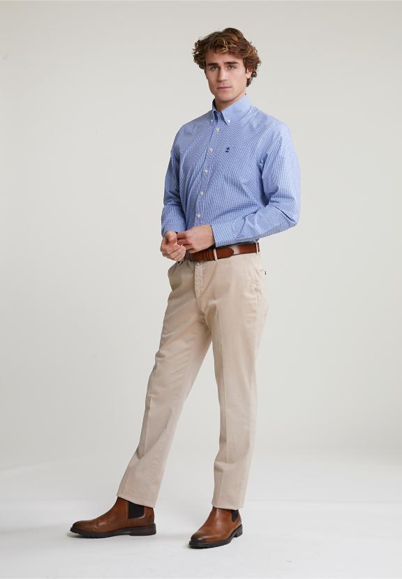 Regular Fit Checked Shirt Blue/White - Multi