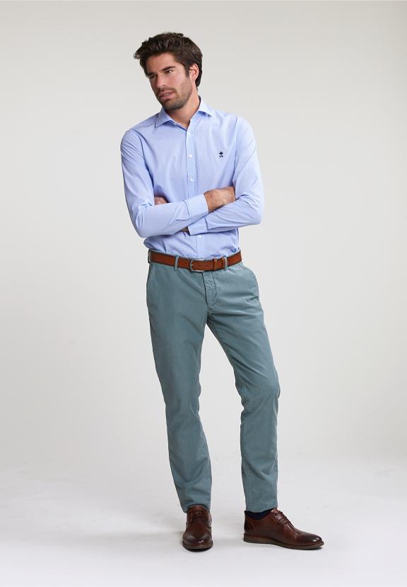 Slim Fit Striped Shirt Blue/White - Multi