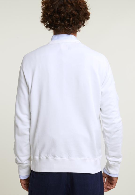 Cotton Fantasy Crew Neck Sweater Off White - Blanc