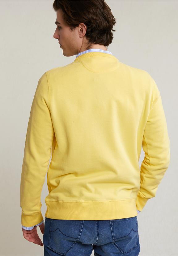 Fancy Crew Neck Sweater Sun Flower - Jaune