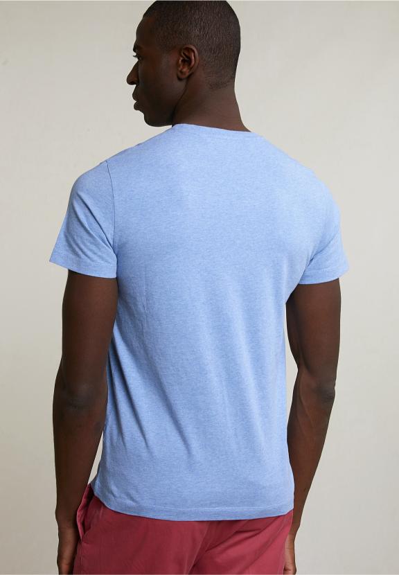 Normal Fit Basic T-Shirt Short Sleeves Seashore Mix - Bleu