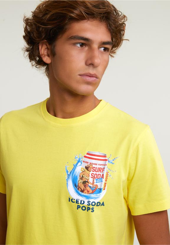 Normal Fit Basic T-Shirt Short Sleeves Lemonade - Jaune