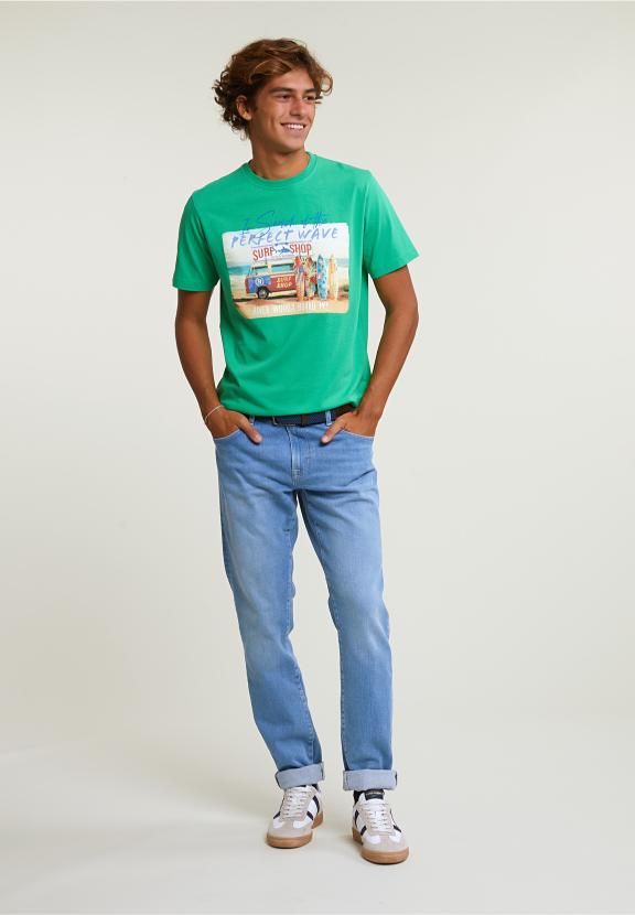 Normal Fit Basic T-Shirt Short Sleeves Apple - Vert