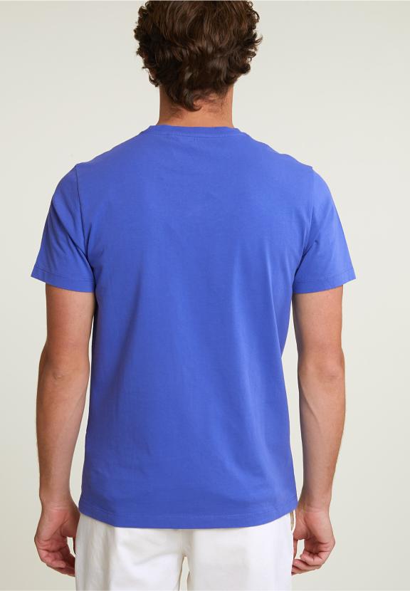 Normal Fit Basic T-Shirt Short Sleeves Reef Blue - Bleu