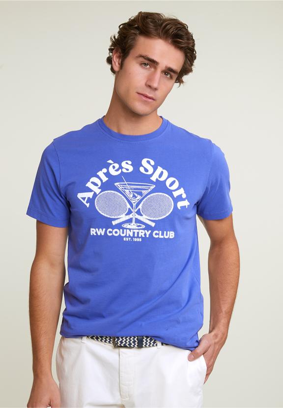Normal Fit Basic T-Shirt Short Sleeves Reef Blue - Bleu
