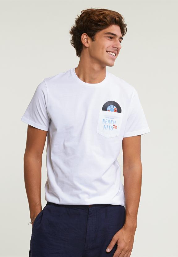 Custom Fit Fantasy T-Shirt Chest Pocket White - Blanc