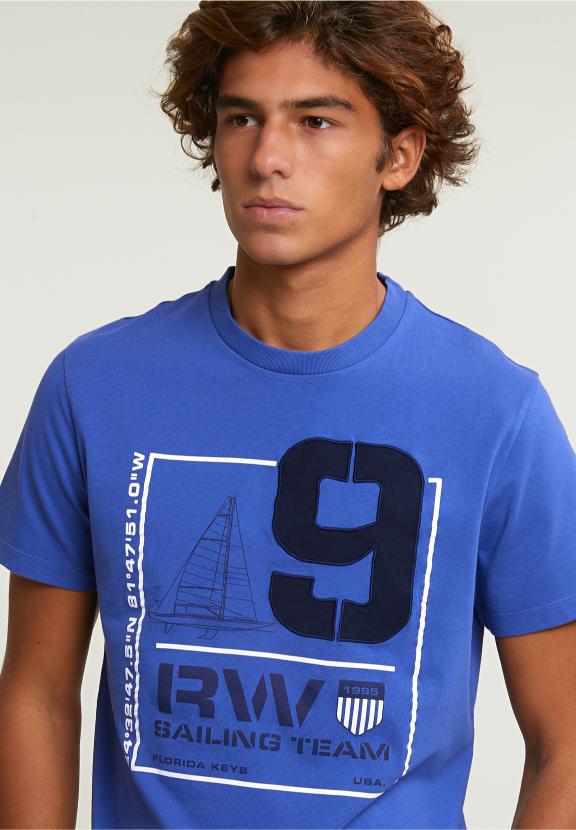 Custom Fit Fantasy T-Shirt Short Sleeves Caribbean Blue - Bleu