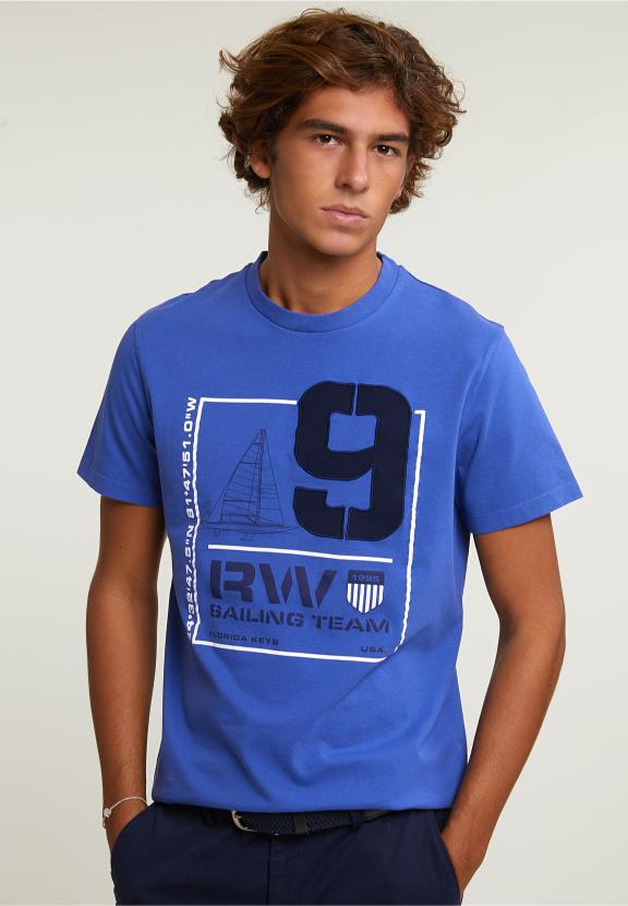 Custom Fit Fantasy T-Shirt Short Sleeves Caribbean Blue - Bleu