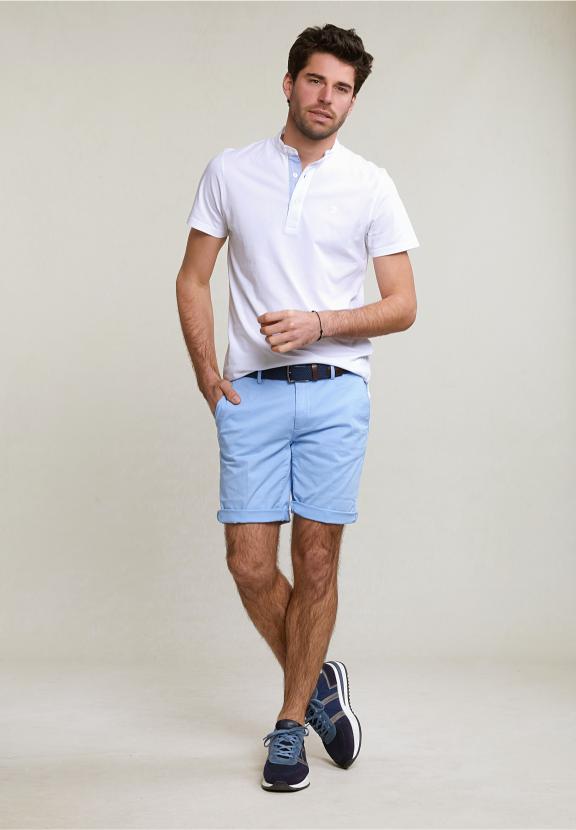 Custom Fit Cotton T-Shirt Short Sleeves White - Blanc